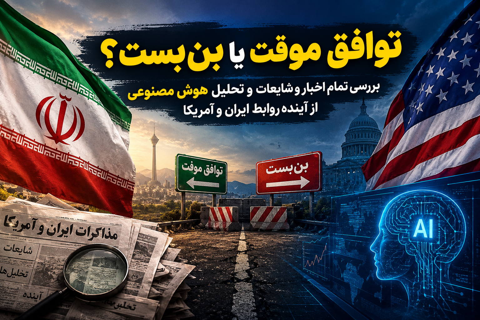 توافق موقت یا بن‌بست؟ بررسی تمام اخبار و شایعات و تحلیل هوش مصنوعی از آینده روابط ایران و آمریکا
